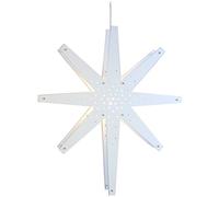 Star 268-48 étoile accrochable Tall, 1 lumière Couleur: Blanc, matériel: Bois/métal ca. 70 cm x 60 cm, câble d'alimentation Inclus, Boite coloré