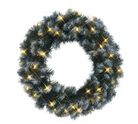 Star 612-27 Pisello Guirlande en Sapin avec Décor de Neige Illuminé 40 LEDs Blanc Chaud Diamètre 50 cm