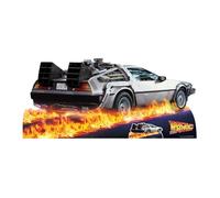 STAR CUTOUTS Delorean SC1574 Grande découpe en carton Motif voiture 130 km par heure Idéal pour les fans de Retour vers le futur Cadeau d'anniversaire Événements Solide