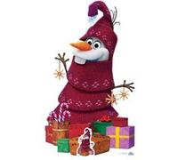 STAR CUTOUTS Figurine en carton Disney olaf frozen adventure ( Olaf déguisé pour Noël ) Hauteur 164 cm Rouge G