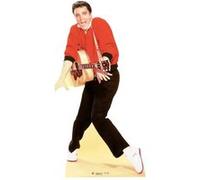 STAR CUTOUTS Figurine en carton Elvis Presley gilet rouge, pantalon noir et guitare H 186 cm Rouge G