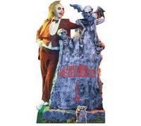 Star Cutouts Beetlejuice SC4512 Michael Keaton Découpe en Carton avec Pierre tombale Hauteur 182 cm