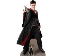 STAR CUTOUTS Figurine en carton Harry Potter debout avec baguette magique, en uniforme de Griffondor Haut 170 CM Noir G