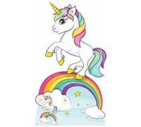 STAR CUTOUTS Figurine en carton Licorne sur arc en ciel 163 cm Blanc G