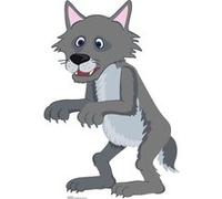 Figurine en carton Loup Petit