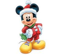 STAR CUTOUTS Figurine en carton Mickey Mouse en tenue de noël mains sur les hanches - Haut 91 cm Rouge G