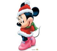 STAR CUTOUTS Figurine en carton Minnie Mouse en tenue de Noêl - Haut 85 cm Rouge G