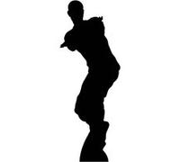 STAR CUTOUTS Figurine en carton ombre - silhouette de danseur type hip hop - H 172 cm Noir G