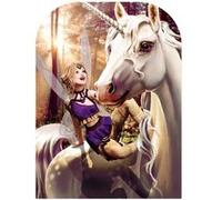 STAR CUTOUTS Figurine en carton Passe tête Licorne et fée fantasy 131 cm Multicolors