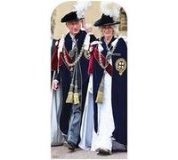STAR CUTOUTS Figurine en carton Passe-Tête - Roi Charles III et Reine Consort Camilla - Ordre des Chevaliers - Haut 193 cm Multicolors