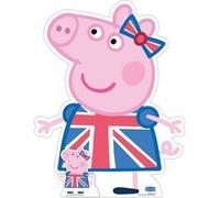 STAR CUTOUTS Figurine en carton - Peppa - Peppa Pig - Drapeau du Royaume-Uni - Haut 90 cm Multicolors