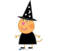 STAR CUTOUTS Figurine en carton Peppa pig - Cat Candy déguisée en sorcière Hauteur 94 cm Noir