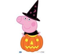 STAR CUTOUTS Figurine en carton Peppa Pig déguisée en sorcière au-dessus d'une citrouille Hauteur 94 cm Multicolors