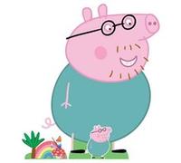 STAR CUTOUTS Figurine en carton Peppa Pig - Papa Pig arc en ciel et palmier - Haut121 cm Multicolors