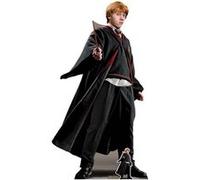 STAR CUTOUTS Figurine en carton Ron Weasley en uniforme de Griffondor avec baguette magique, Film Harry Potter 175 CM Noir G