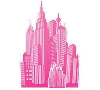 STAR CUTOUTS Figurine en carton - Ville Rose Silhouette - Haut 133 cm Rose