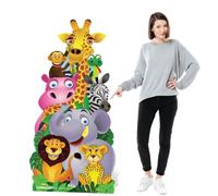 STAR CUTOUTS - Figurine Géante Animaux De La Jungle 160 x 78 cm - Carton - Multicolore - Décoration