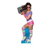STAR CUTOUTS Ltd SC1023 80's Neon Boombox Girl Carton Multicolore 177 x 73 x 177 cm