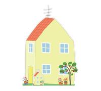 Star Cutouts Maison Peppa Pig SC4498 avec découpe en Carton Motif Pommier Hauteur 133 cm