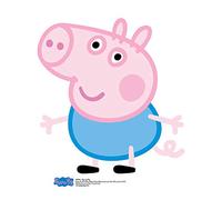 Star Cutouts Petite découpe en carton « George Pig l Peppa Pig » rose et bleu - Décoration de fête Peppa Pig - Cadeau d'anniversaire