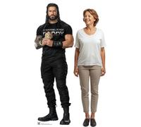 STAR CUTOUTS Roman Reigns Silhouette en Carton Grandeur Nature avec Mini Champion de Lutte Professionnel Noir