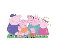 Star Cutouts SC4861 Peppa Pig Family Group Découpe en Carton - Peppa, George, Mummy, Daddy, Grand-père, Granny et Baby Evie Pig Hauteur 91 cm