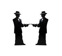 Star Cutouts - Stsc206 - Figurine Géante - Silhouette Gangster Double 185 Cm