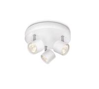 Philips Projecteur Star LED 3 sources (3 x 4,5 W) rond blanc