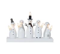Star Trading Bougeoir de l'avent Snowman Blanc
