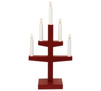 Star Trading Bougeoir de l'avent Trapp 46 cm Rouge
