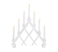 Star Trading Bougeoir en bois Rut 7 43 cm Blanc