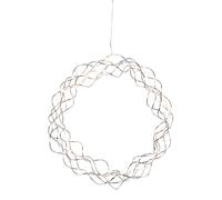 Star Trading Couronne Curly avec lumières LED 30 cm chrome