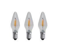Star Trading Lampe de rechange E10 LED filament soft glow lot de 3 0.5W 1900K non dimmable