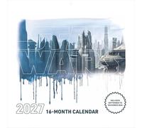STAR WARS 2027: Wandkalender 30x30 cm (30x60 cm geöffnet) mit Notizkalendarium und Darth Vader, Luke Skywalker, Yoda & Millennium Falcon