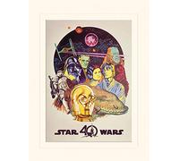 Star Wars 40th Anniversary (Characters) 30 x 40 cm montée d'impression
