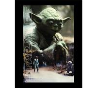 Star Wars - Poster encadré YODA KEY ART (45 cm x 35 cm) (Multicolore)