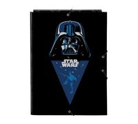 STAR WARS REBELLION - Classeur Folio avec 3 rabats, idéal pour enfants de différents âges, confortable et polyvalent, qualité et résistance, 26 x 36,5 cm, Noir, M, Décontracté