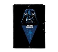 STAR WARS REBELLION - Classeur Folio avec 3 rabats, idéal pour enfants de différents âges, confortable et polyvalent, qualité et résistance, 26 x 36,5 cm, Noir, M, Décontracté