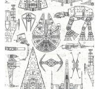 Star Wars RoomMates Papier Peint auto-adhésif Blueprint