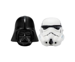 Star Wars Salière et poivrière sous licence officielle Disney Stormtrooper et Dark Vador en céramique pour la cuisine et la décoration d'intérieur, cadeau de pendaison de crémaillère pour les fans de
