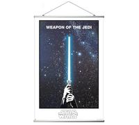 Star Wars Weapon of The Jedi Poster (brille dans le noir, phosphorescent, affiche de sabre laser) (dimensions : 61 cm x 91,5 cm) (poster et barres d'affiches)