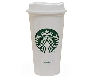 Starbucks Plastique Mug de voyage réutilisable Blanc/Tasse/gobelet Grande Taille M 473 ml (16 oz