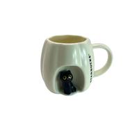 STARBUCKS Tasse chat Halloween citrouille 2026 édition limitée blanche avec chat noir, citrouille 413 ml