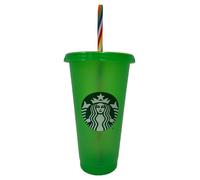 STARBUCKS Tasse froide réutilisable à changement de couleur verte d'été 2023 - 680 ml