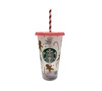 STARBUCKS Tasse froide réutilisable pour l'hiver 2025 Motif bonhomme en pain d'épices 700 ml