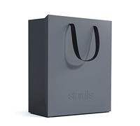 stardis binbox, corbeille à papier design rectangulaire, élégant bac à papiers avec poignées pour bureau, poubelle de bureau en plastique, gris