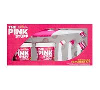 Stardrops The Pink Stuff - The Miracle Scrubber Kit - 2 pots de pâte de nettoyage Miracle avec outil à récurer électrique et 4 têtes de brosse de nettoyage, ensemble de 6 pièces