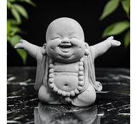 starfa lab Statue de Bouddha rieur - Moine zen priant - Sculptures pour jardin, extérieur, richesse, chance, intérieur, mini bouddha - Décoration d'aquarium