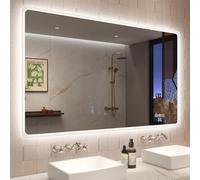 STARLEAD Grand Miroir-LED-Salle-de-Bain-avec-Éclairage 120x70cm, Bluetooth, Dimmable, 3 Couleurs Légères, Anti-buée, Mémoire, IP44, Verre Trempé HD, Horizontal/Vertical