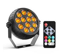 Starlitflow Mini Par LED Sans Fil RGB 12 LED, 2200mAh Projecteur Par Batterie Rechargeable avec Télécommande, 4-6h Autonomie Lumière de Scène pour Bars DJ Discos Mariages Halloween Noël